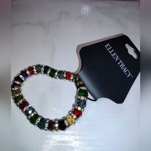 Rainbow stretchy bead bracelet